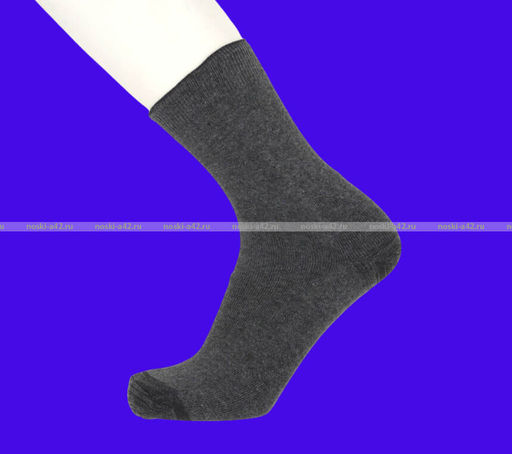 Цена за 10 пар. Смоленск носки мужские 100% хлопок темно-серые