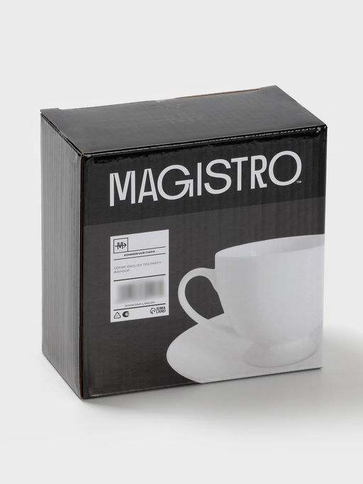 Кофейная пара Magisto English tea party, 115 мл, фарфор, белая