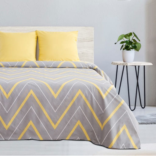Постельное бельё Этель дуэт Жёлто-серые зигзаги 143х215- 2 шт, 240*220, 70х70-2 шт