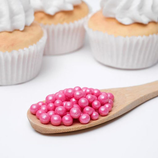 Посыпка кондитерская в кондитерской глазури Жемчуг Малиновый 6-8 мм 50 г - Simaland фото 4