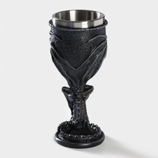 Бокал средневековый «Свирепый дракон», 200 мл, нержавеющая сталь, чёрный