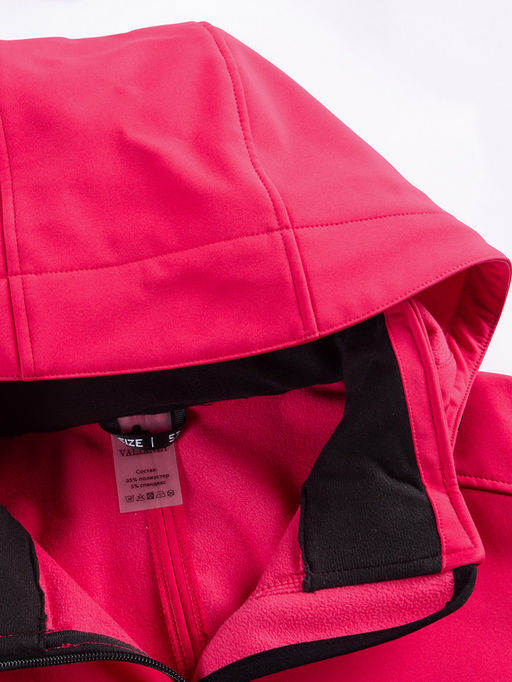 Парка спортивная женская с капюшоном softshell красного цвета 9568Kr - Mtforce фото 15