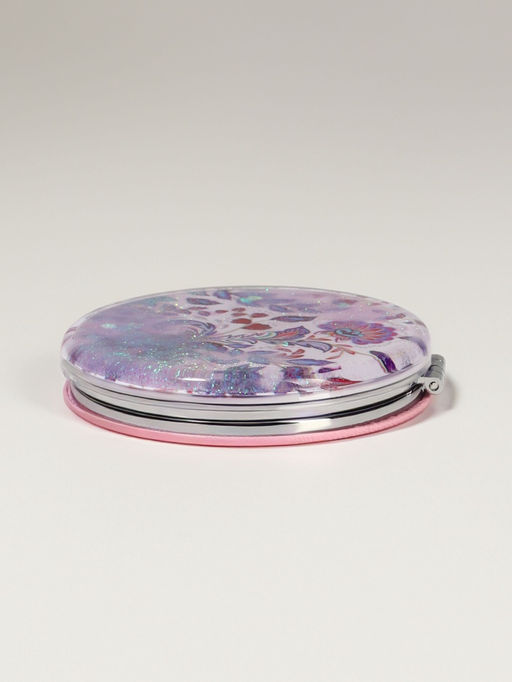 Цена за 2 шт. Зеркало складное Цветы, d=7.2 см, с увеличением х2, сиреневое - Qf фото 5