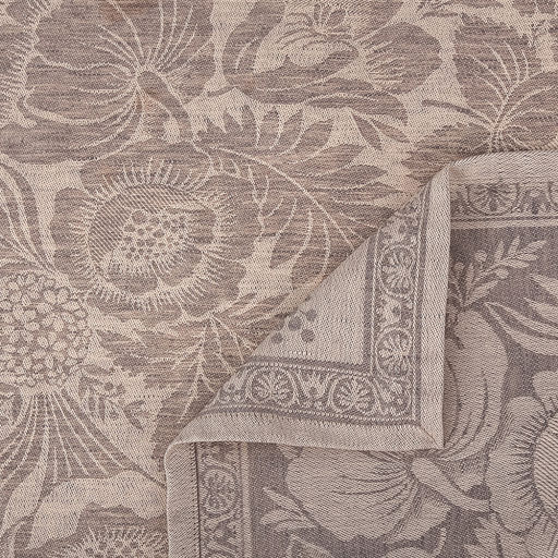 Салфетка декоративная сервировочная 61х61см "Лесные травы", жаккард/пестроткань, газоопалка: лен 51% хлопок 49%, плотность 230г/м2, упаковка: на картоне, "Домашняя мода" (Россия)