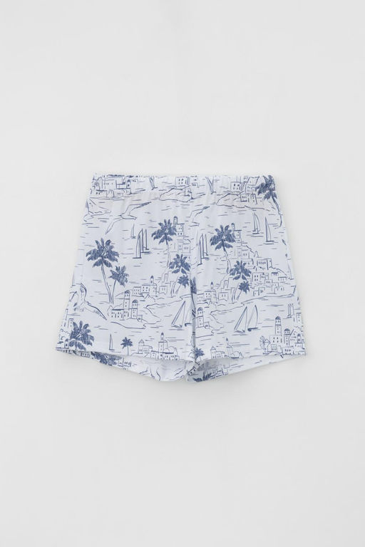 VERY NEAT. Е 40045/белый,морской пейзаж шорты жен