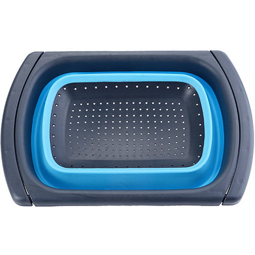 31488-2 Дуршлаг с выдвиж. ручками, СИНИЙ.MB (х12) - Mayer&boch фото 3