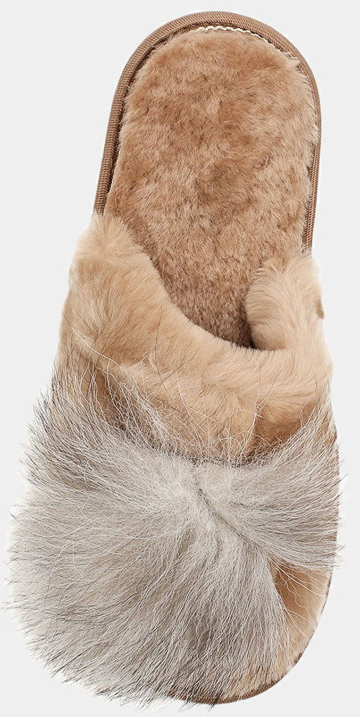 Тапочки Ralf Ringer ОТ00169200 натуральный мех бежевые  фото 4