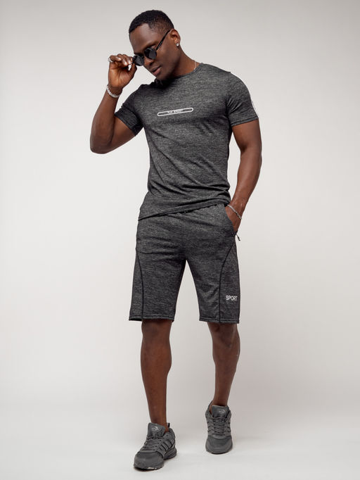 Спортивный костюм летний мужской темно-серого цвета 22265TC - FUYOUKAI фото 6