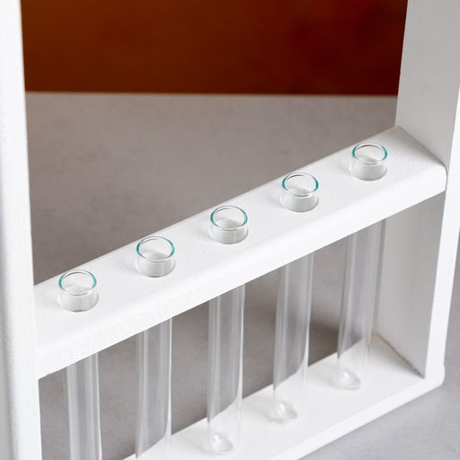 Подарочный ящик «Рамка», 26×4×40 см, деревянный, 5 колб, белый