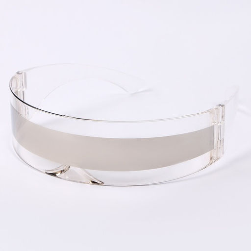 Очки карнавальные сплошные, серебряные