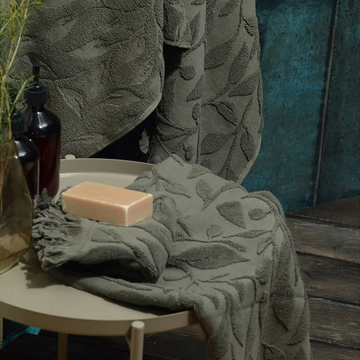 Полотенце махровое SL HOME: Boho «Олива» 90×150 см, 100% хлопок, 520 г/м²