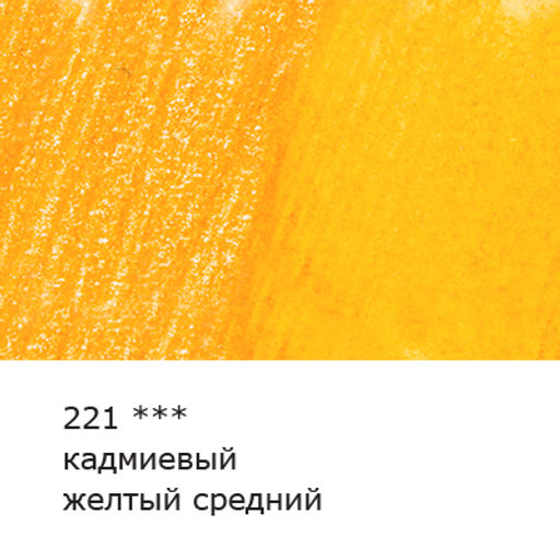 VISTA-ARTISTA Gallery VGWP Карандаш акварельный художественный заточенный 6 шт. 221 Кадмиевый желтый средний (Cadmium yellow medium)