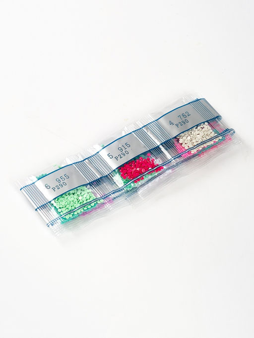 Алмазная вышивка с частичным заполнением «Снеговики» 15×21, холст