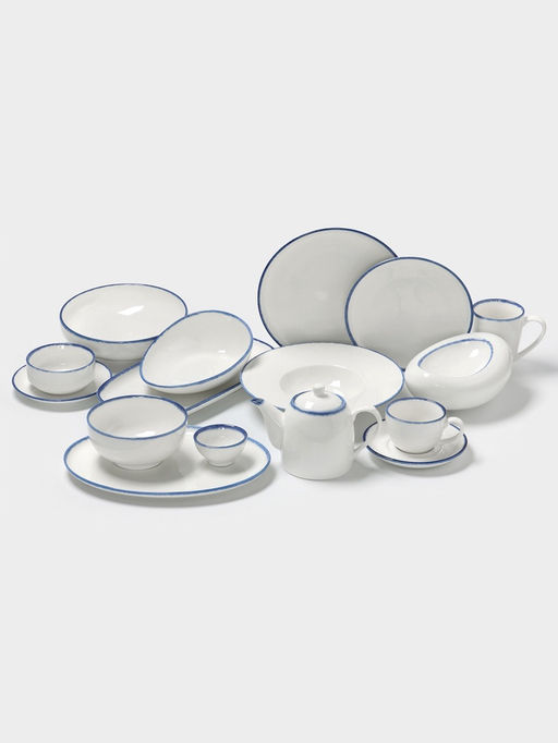 Салатник Magistro Blue Lagoon, 700 мл, 14.6×6.7 см, фарфор, белый