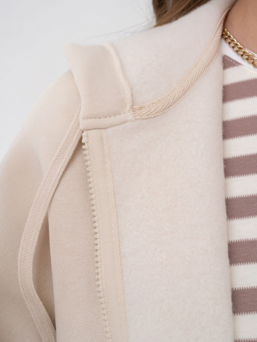 Толстовка футер 3х нитка с начесом.арт.286-27,экрю - Binita фото 23