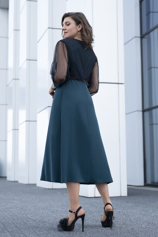Платье Avanti 1618 серый/черный - Mira fashion фото 425