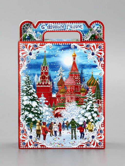 Цена за 10 шт. Подарочная коробка новогодняя Кремль. для сладких подарков, 14?6?21 см - Simaland фото 3