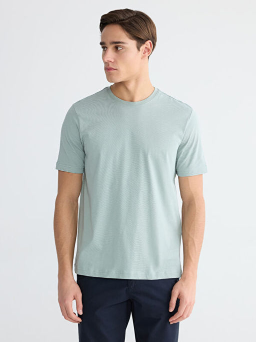 Bisiklet Yaka Penye Erkek Ti??rt