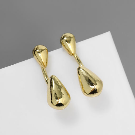 Серьги металл Стиль неоны мини, цвет золото