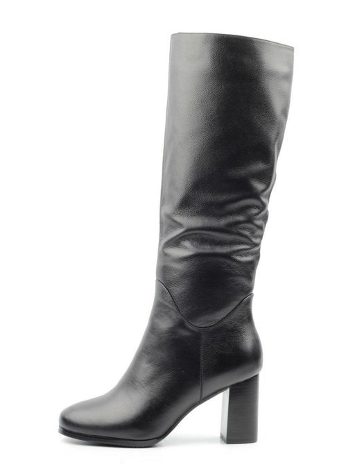 02-K91-D1 BLACK Сапоги зимние женские (натуральная кожа, натуральный мех (еврозима)) - Фабричный китай фото 11