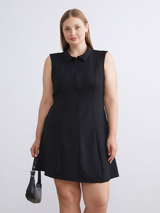 Polo Yaka A Kesim Mini Elbise