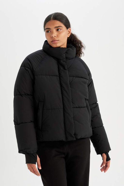 Водонепроницаемая куртка-пуховик с воротником-стойкой DeFactoFit  фото 5