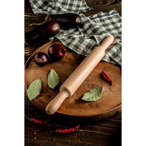 Скалка для теста, 35×4 см, дерево