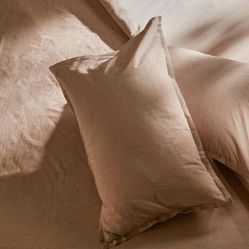 Простыня на резинке евро SL Home Деним, 200200+30 см, бежевая, жатый хлопок - Sima-land home фото 7