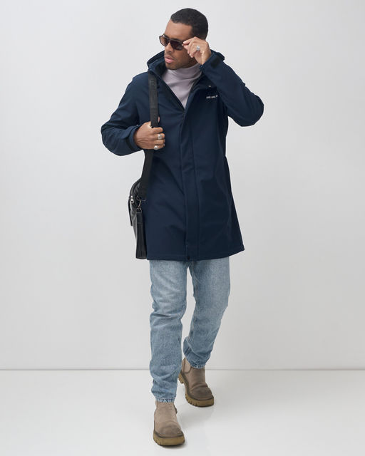 Парка спортивная мужская с капюшоном softshell темно-синего цвета 9565TS - Mtforce фото 21