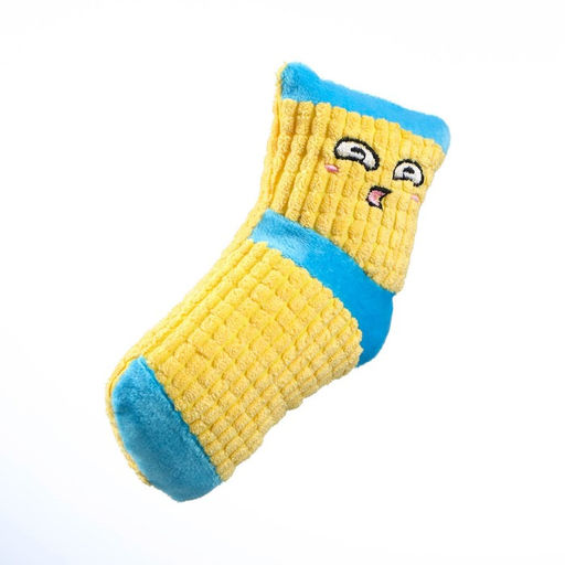 Игрушка мягкая с пищалкой Носок жёлтый, 16 см - Пижон фото 2