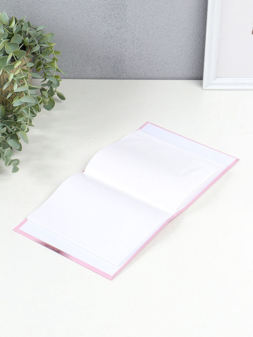 Фотоальбом на 40 фото 10×15 см «Розовое сердце в цветах», в коробке, 4.5×14×17 см