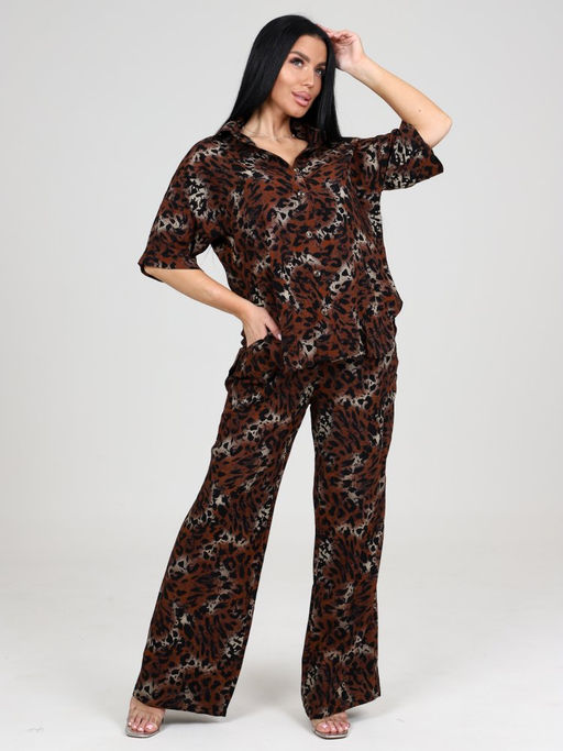 087 ЖЕНСКИЙ КОСТЮМ (брюки) (Коричневый) - А-дина фото 2