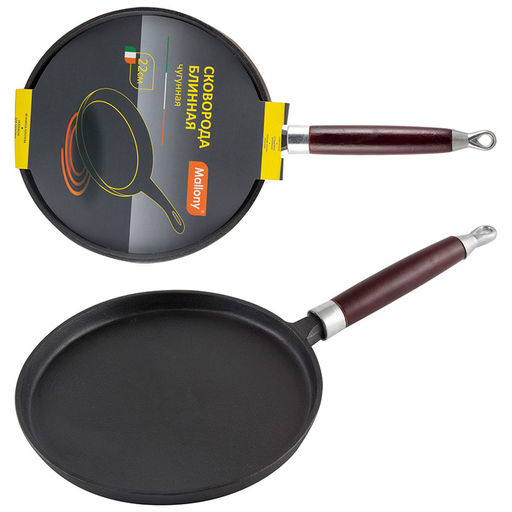 Сковорода блинная чугунная РCIF-22 промасл.покр., d-22 см, в конверте арт. 985028