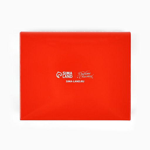 Цена за 5 шт. Коробка новогодняя складная с пластиковой крышкой «Тепла и уюта», 11.5×9×4 см