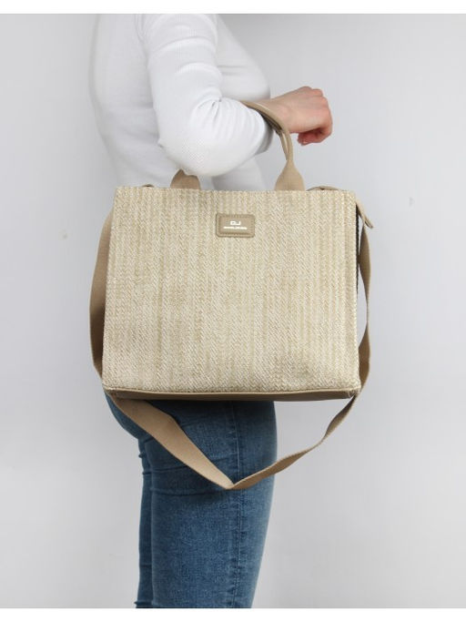 Сумка женская иск/кожа+текстиль DJ-CM 7531-TAOS TAUPE, 1отд, плечевой ремень, бежевый SALE 264417 - Adelia фото 9