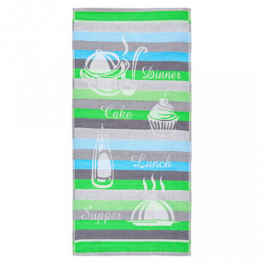 Полотенце кухонное 30х70см, пестротканое, плотность 200гр/м2, хлопок 100%, "Мой день", цвета микс (Россия)