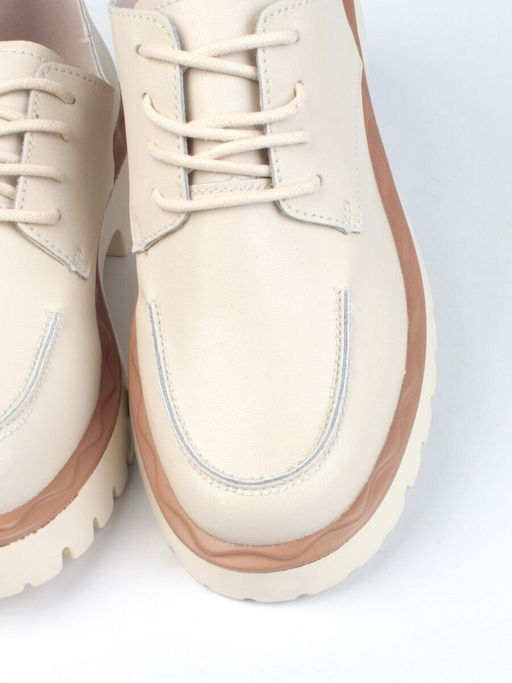 03-HY7-1D BEIGE Полуботинки женские (натуральная кожа)