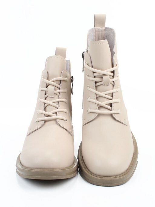 01-M43-15 BEIGE Ботинки демисезонные женские (натуральная кожа)