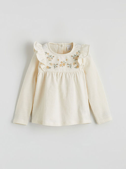 Nak?? Desenli ?spanyol Pa?a K?z Bebek Bluz ve Tayt