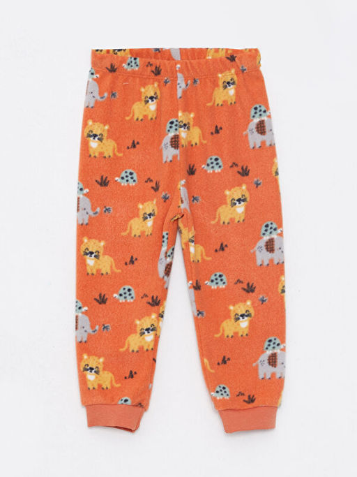 Bisiklet Yaka Uzun Kollu Desenli Erkek Bebek Polar Pijama Tak?m - Waikiki фото 3