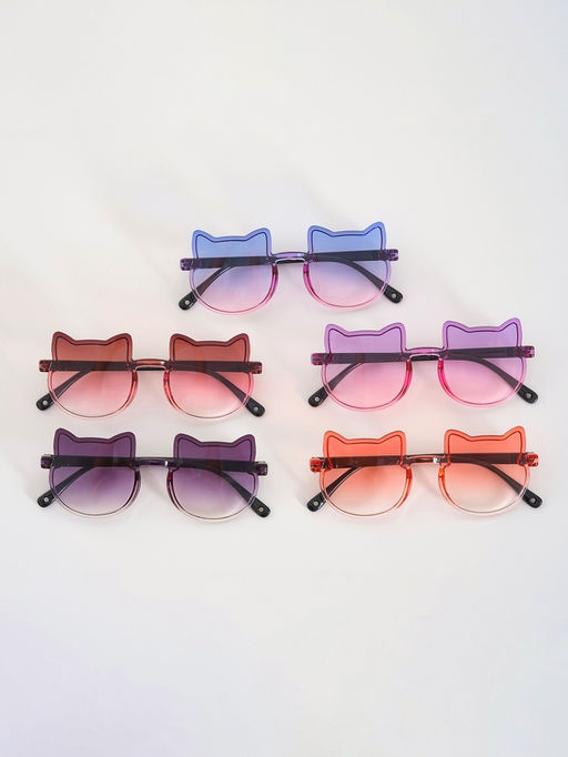 Цена за 2 шт. Карнавальные очки «Кошечка» градиент, цвета МИКС