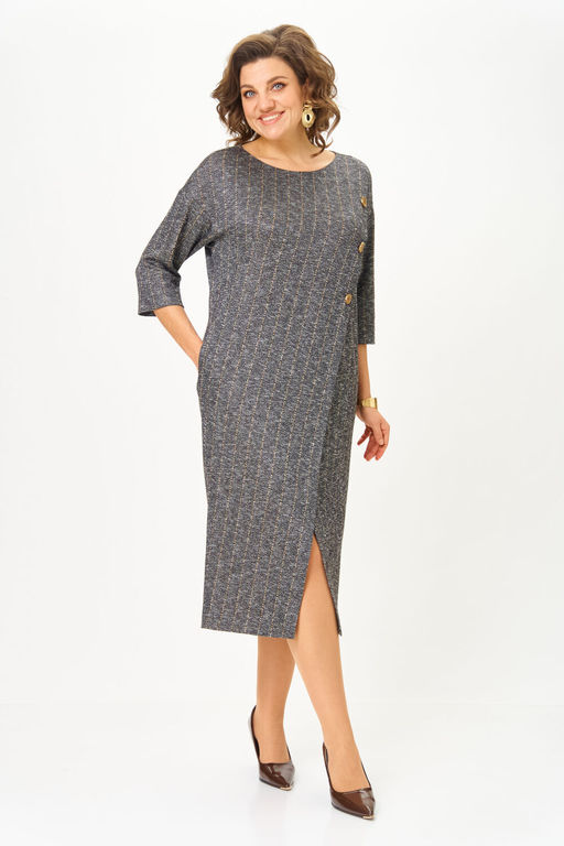 Платье Michel Chic 2190 серая елочка  фото 5