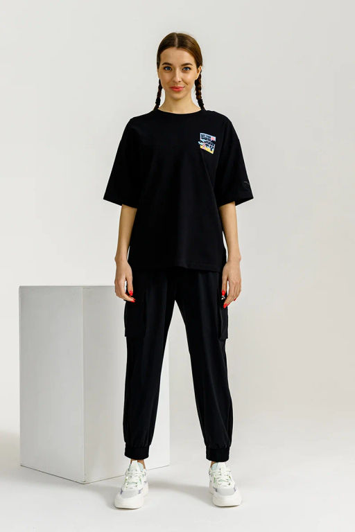 Футболка Хлопок Черный - Anta фото 4