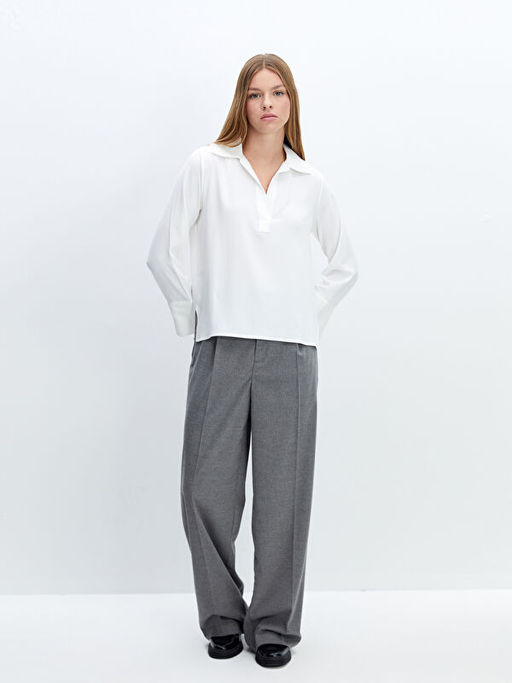 G?mlek Yaka Kad?n Bluz