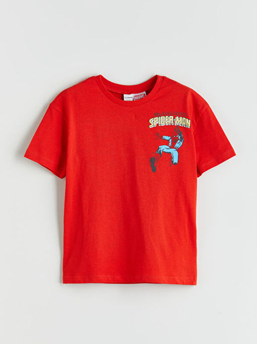 Bisiklet Yaka Spider-Man Lisansl? Erkek ?ocuk Ti??rt