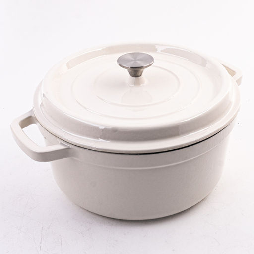 40635 Кастрюля чугун 4,7 л эмаль/покрытие белая MB (х2)