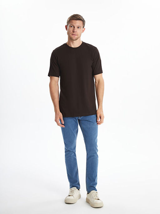 Bisiklet Yaka Penye Erkek Ti??rt