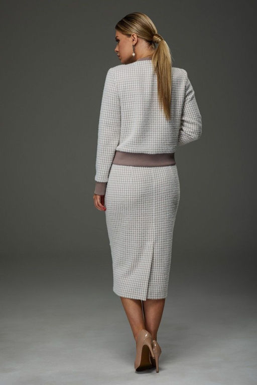 Костюм Galean Style 903.1 бежевый/гусиная лапка фото 2