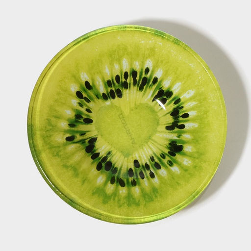 Салатник Доляна «Киви», 200 мл, 12×2.5 см, стекло, зелёный