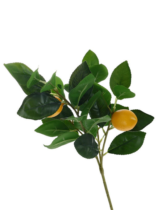 Цветы искусственные "Ветка лимона" d-5 см 44 см, жёлтый